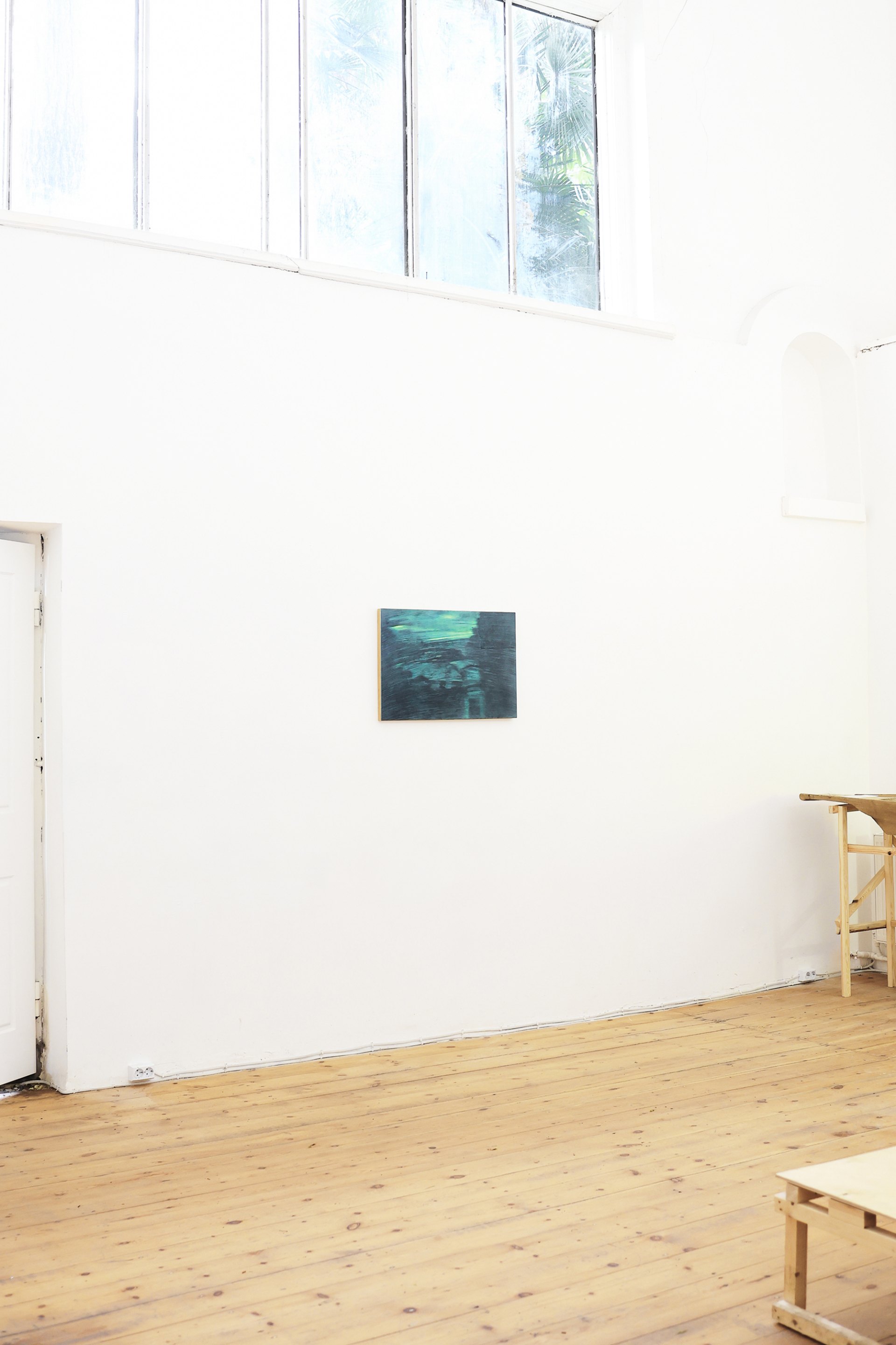 Installation view. Mtatsminda Turn 16 shown installed on a white gallery wall.