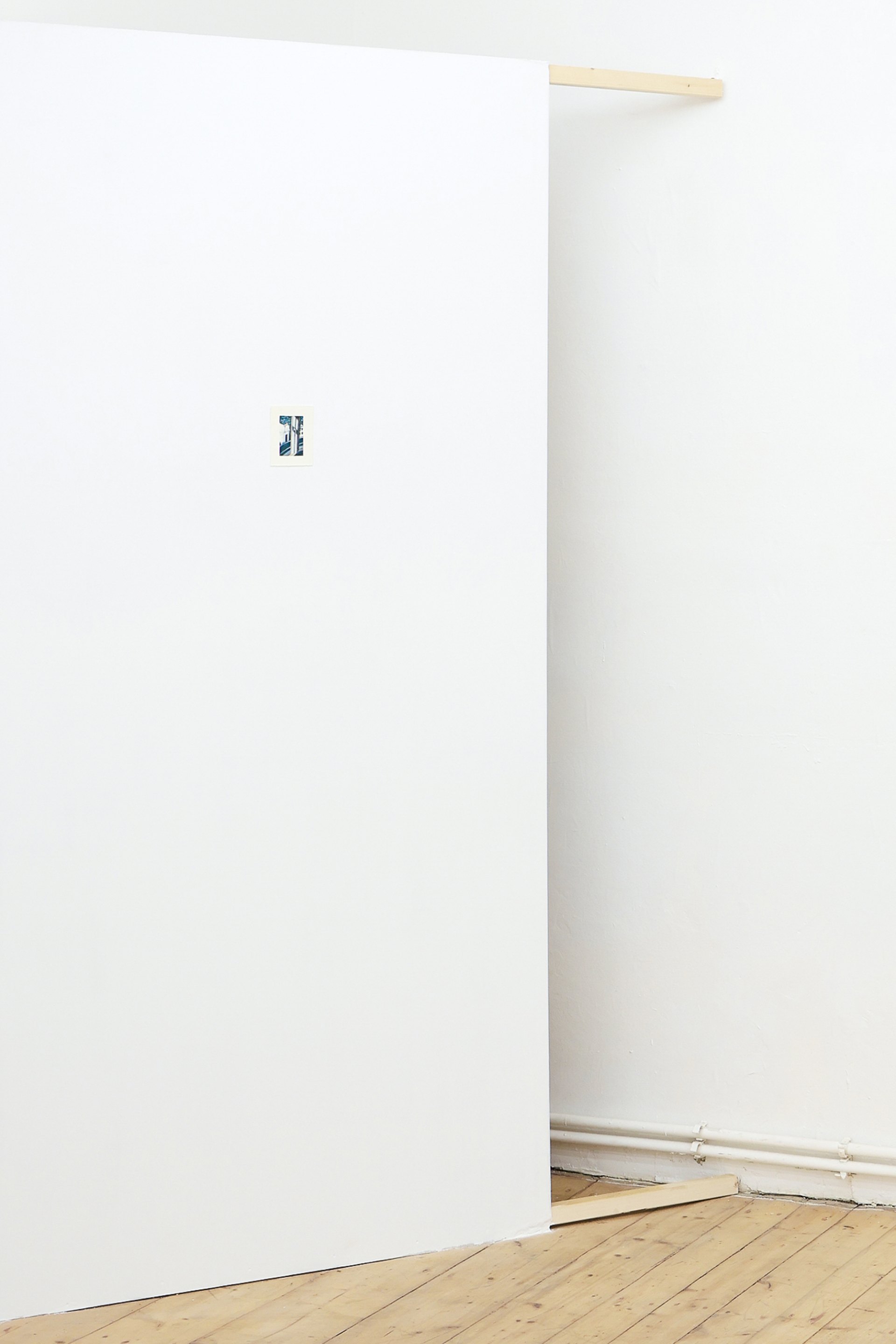 Installation view. Mtatsminda Turn (Study) shown on a white gallery wall.