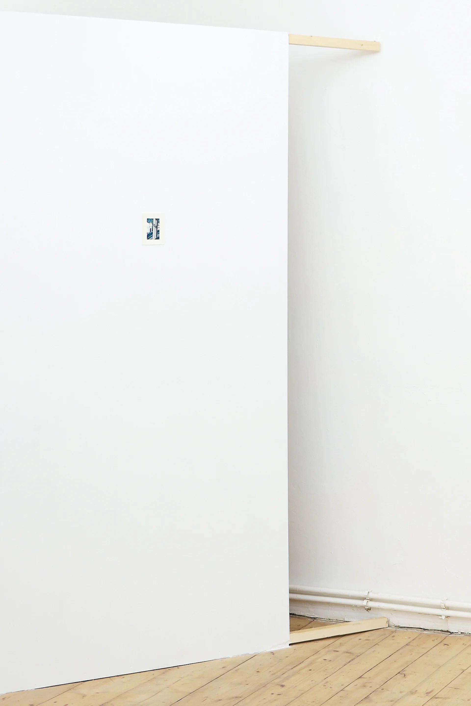 Installation view. Mtatsminda Turn (Study) shown on a white gallery wall.